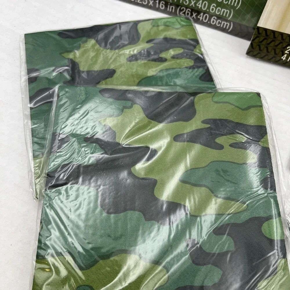 MILITARY ARMY CAMOUFLAGE‎ BIRTHDAY PARTY SET - 6 PACKAGES PARTY SUPPLIES